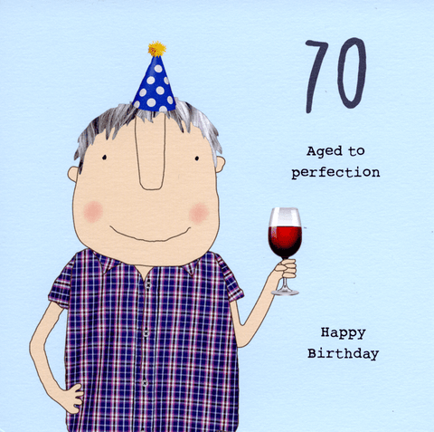 Birthday CardRosie Made a ThingComedy Card Company70th - Aged to Perfection