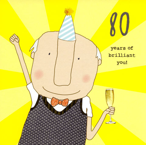 Birthday CardRosie Made a ThingComedy Card Company80th - Brilliant you