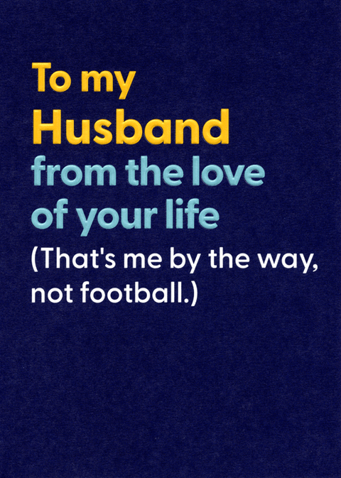 Birthday CardUK GreetingsComedy Card CompanyHusband - From love of life