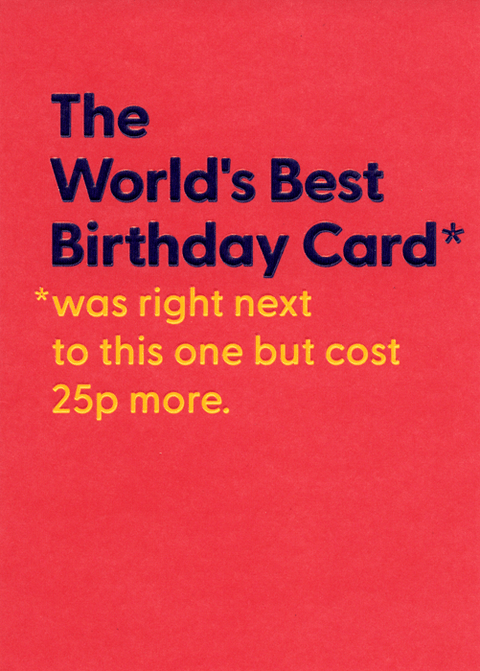 Birthday CardUK GreetingsComedy Card CompanyWorld's best card