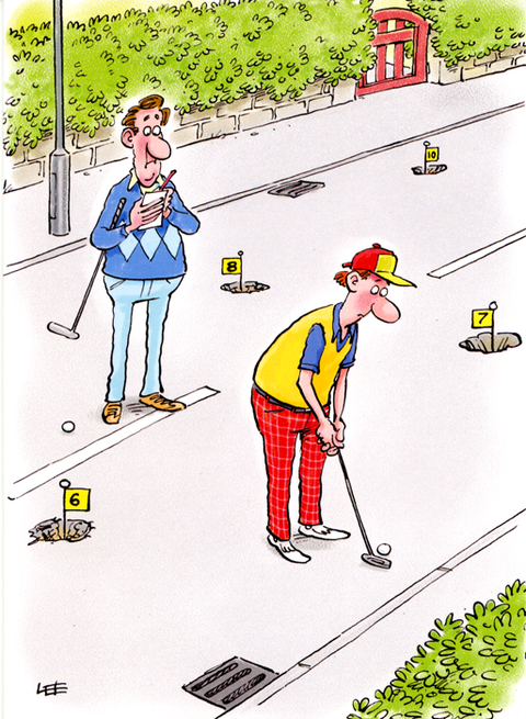 Golf pot holes