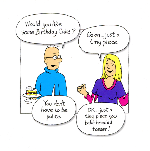 Birthday cake - don't have to be polite