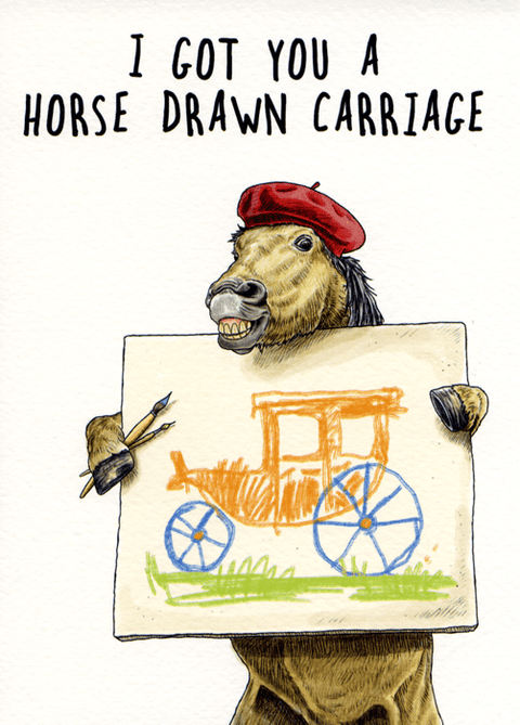 Funny CardsBewilderbeestComedy Card CompanyHorse drawn carriage
