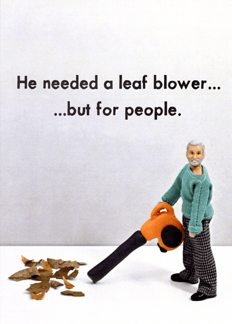 Funny CardsBold & BrightComedy Card CompanyLeaf blower