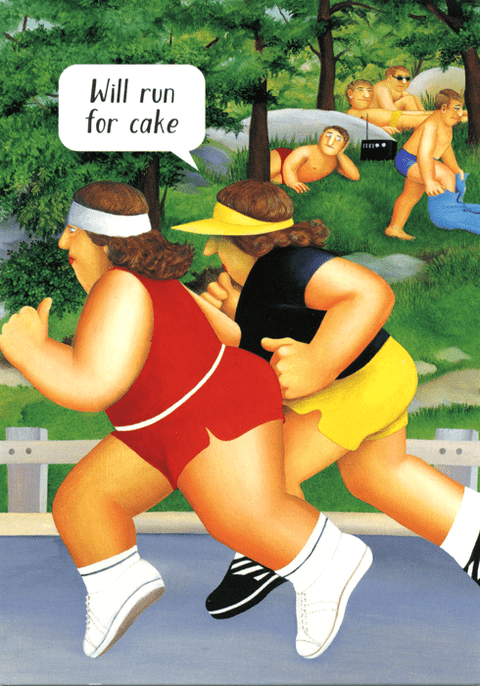 Funny CardsWoodmansterneComedy Card CompanyWill run for cake