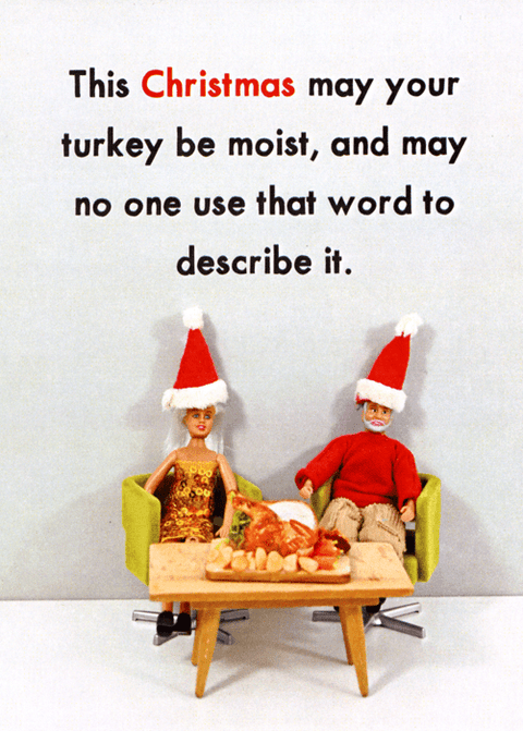 Funny Christmas cardsBold & BrightComedy Card CompanyTurkey be moist