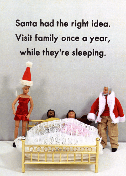 Funny Christmas cardsBold & BrightComedy Card CompanyVisit family once a year