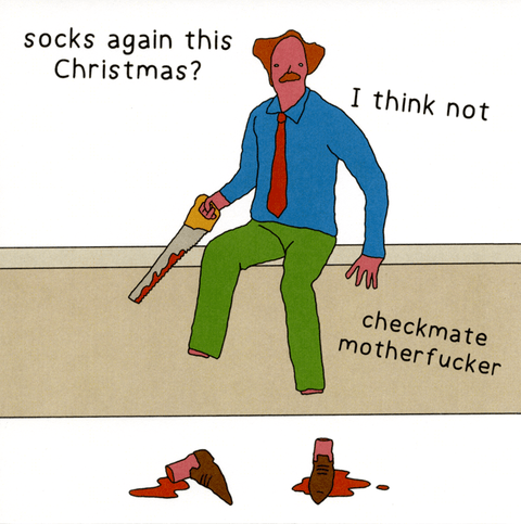 Funny Christmas cardsBrainbox CandyComedy Card CompanySocks again