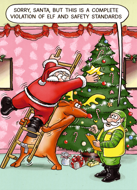 Funny Christmas cardsCharteris Christmas CardsComedy Card CompanyElf and Safety