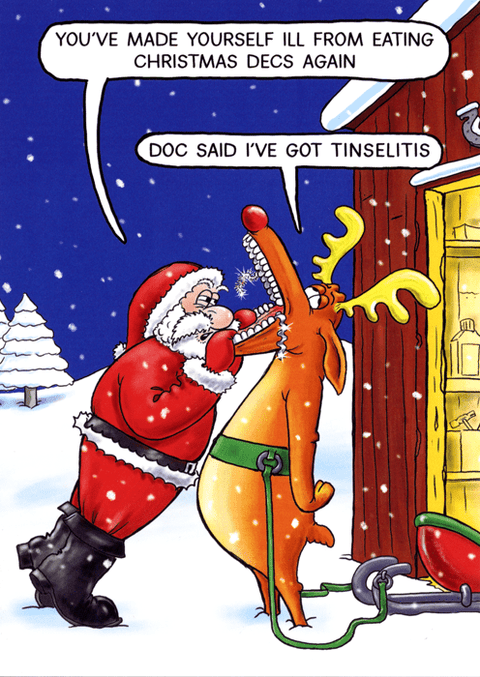 Funny Christmas cardsCharteris Christmas CardsComedy Card CompanyTinselitis