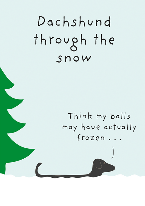 Funny Christmas cardsComedy Card CompanyComedy Card CompanyDachshund through the Snow