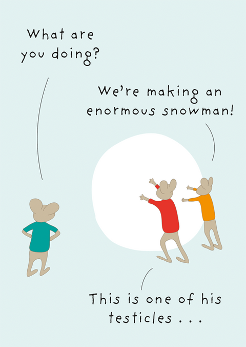 Funny Christmas cardsComedy Card CompanyComedy Card CompanyEnormous snowman