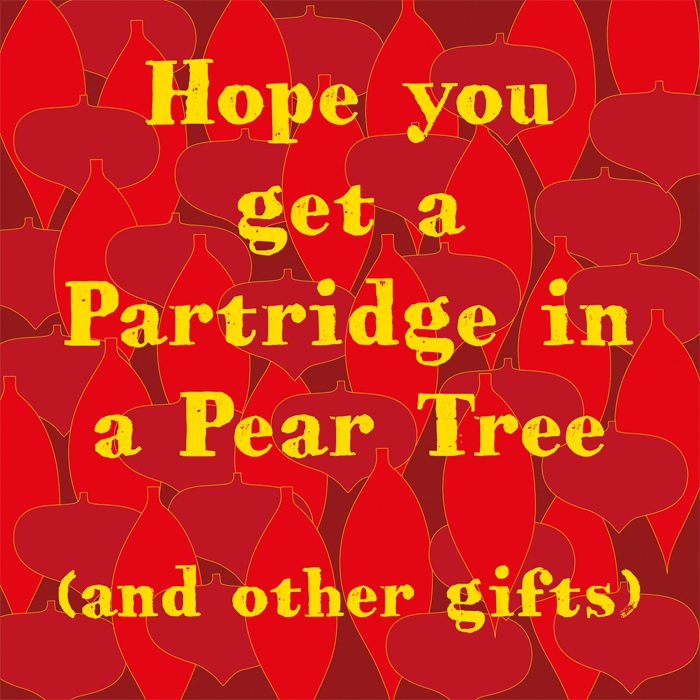 Humorous Christmas card - Partridge in a Pear Tree – Comedy Card Company
