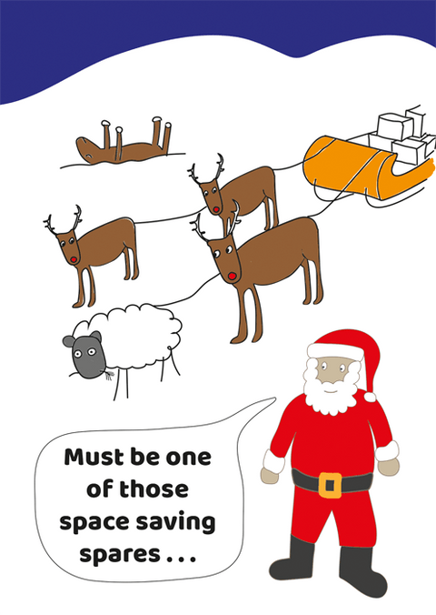 Funny Christmas cardsComedy Card CompanyComedy Card CompanySpace saving spare