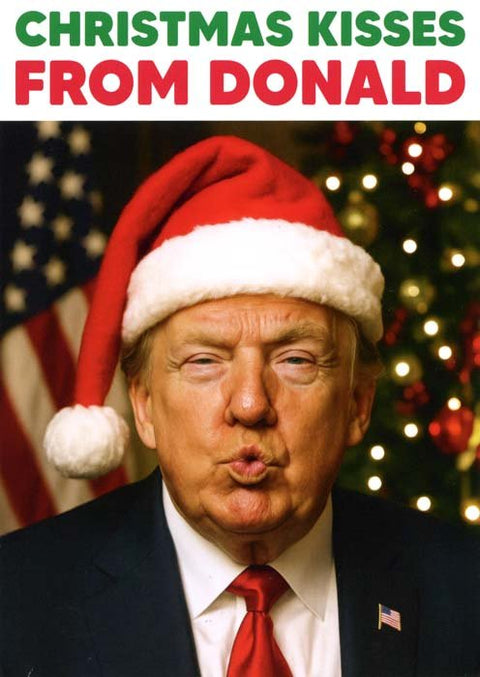 Funny Christmas cardsDean MorrisComedy Card CompanyChristmas kisses from Donald Trump