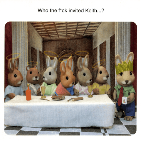Funny Christmas cardsForest Fr1endsComedy Card CompanyWho invited Keith?