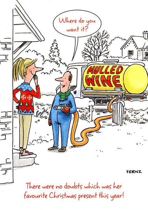 Funny Christmas cardsGreat British Card CompanyComedy Card CompanyMulled Wine tanker