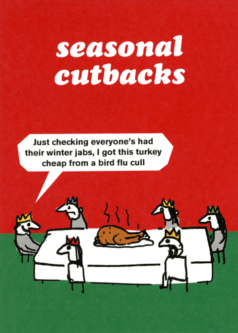 Funny Christmas cardsModern TossComedy Card CompanyGot this turkey cheap