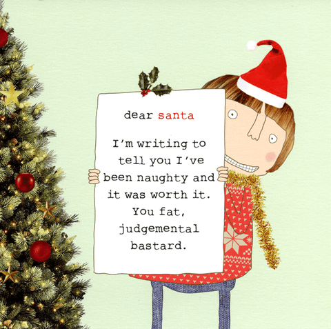Funny Christmas cardsRosie Made a ThingComedy Card CompanyBeen naughty and it was worth it
