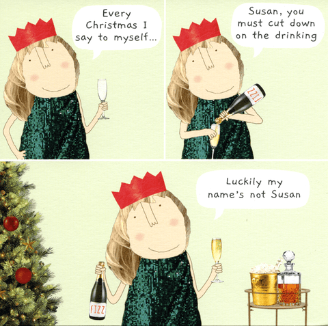 Funny Christmas cardsRosie Made a ThingComedy Card CompanyCut down on drinking
