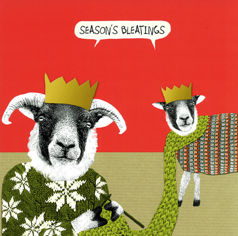 Funny Christmas cardsSally ScaffardiComedy Card CompanySeason's Bleatings