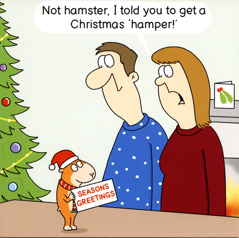 Funny Christmas cardsTwizlerComedy Card CompanyChristmas hamster