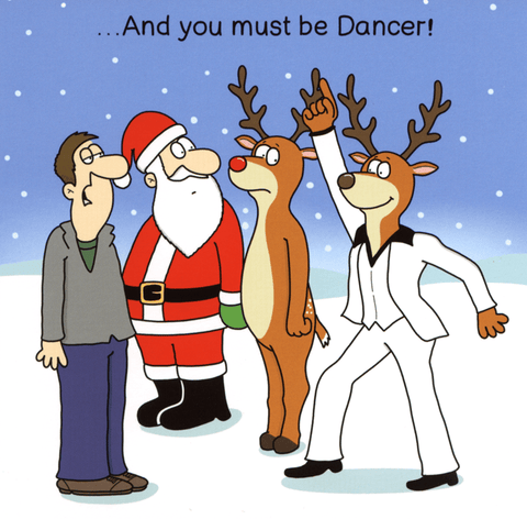 Funny Christmas cardsTwizlerComedy Card CompanyDancer