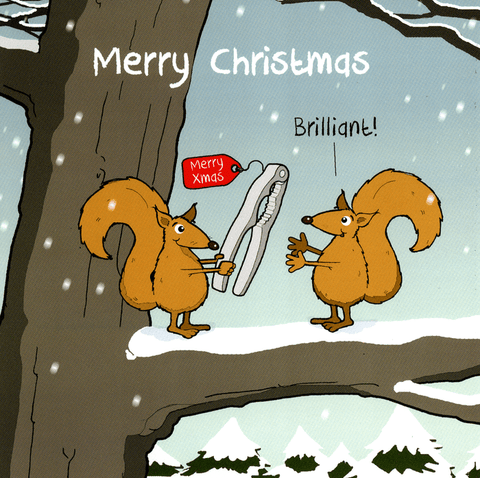 Funny Christmas cardsTwizlerComedy Card CompanySquirrel Christmas present