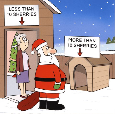 Funny Christmas cardsTwizlerComedy Card CompanyTen Sherries