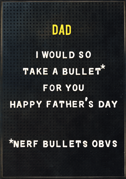 Funny Father's Day CardsBrainbox CandyComedy Card CompanyTake a bullet