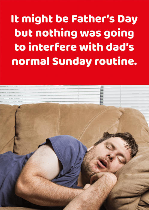 Funny Father's Day card - Normal Routine - Comedy Card Company