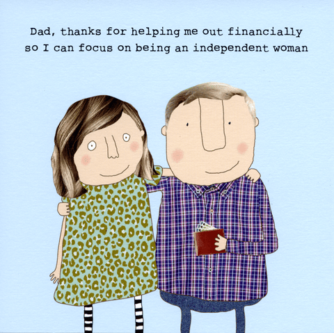 Funny Father's Day CardsRosie Made a ThingComedy Card CompanyHelping out financially