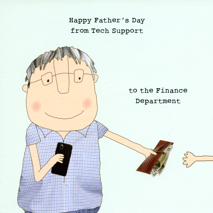 Father's Day card by Rosie Made a Thing - Tech Support – Comedy Card ...