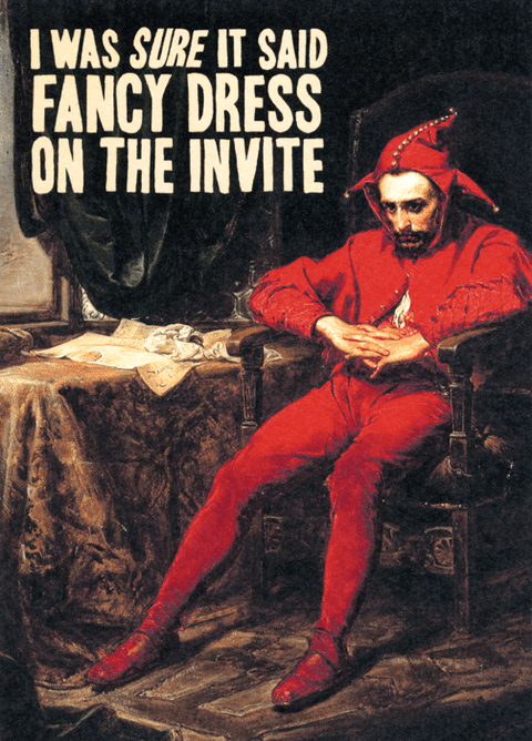 Funny Greeting CardBewilderbeestComedy Card CompanyFancy Dress