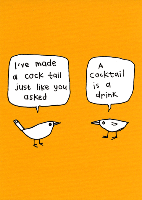 Funny Greeting CardBrainbox CandyComedy Card CompanyMade a cock tail