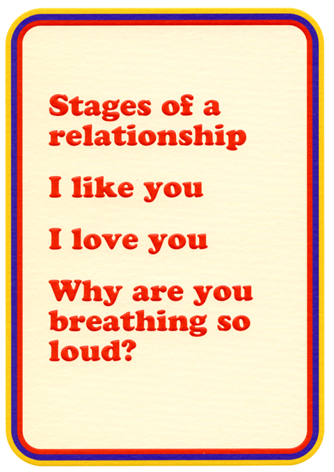 Funny Greeting CardCath TateComedy Card CompanyStages of a relationship