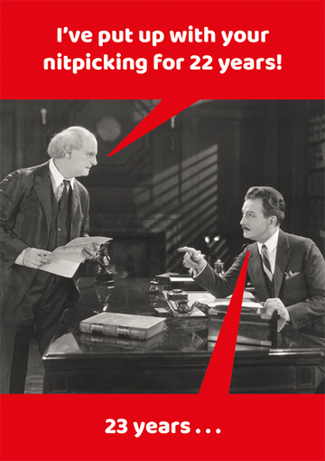 Funny greeting card by Comedy Card Co - Nitpicking – Comedy Card Company