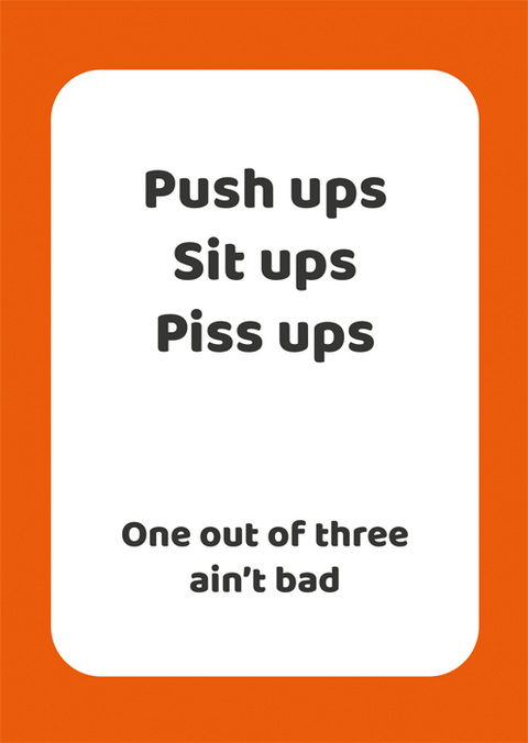 Funny Greeting CardComedy Card CompanyComedy Card CompanyPush Ups and Piss Ups