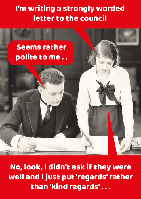 Funny greeting card - Strongly worded letter – Comedy Card Company