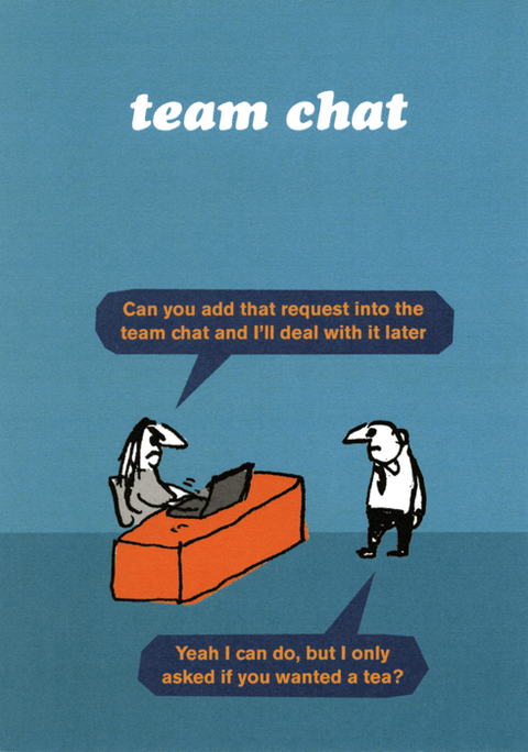 Funny Greeting CardModern TossComedy Card CompanyTeam chat