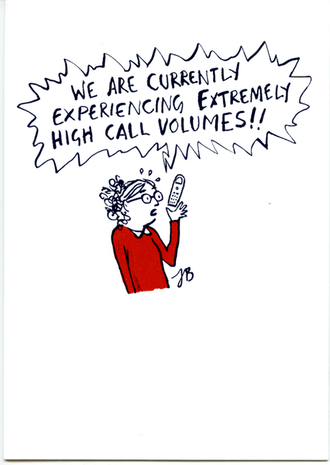 Funny Greeting CardWoodmansterneComedy Card CompanyHigh call volumes