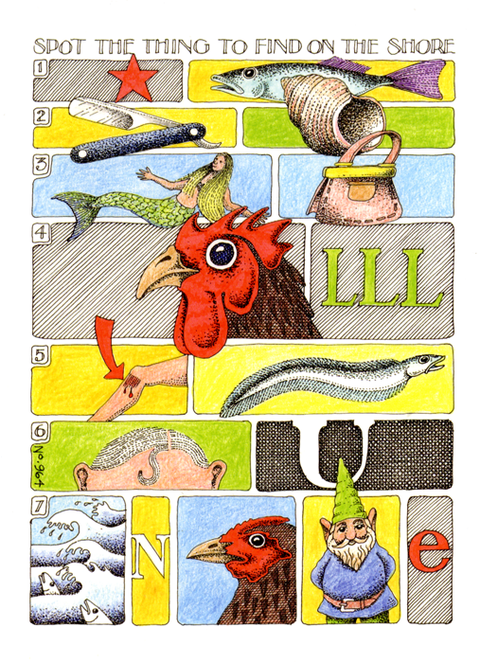 Greeting cardSimon DrewComedy Card CompanySpot thing at the Seaside