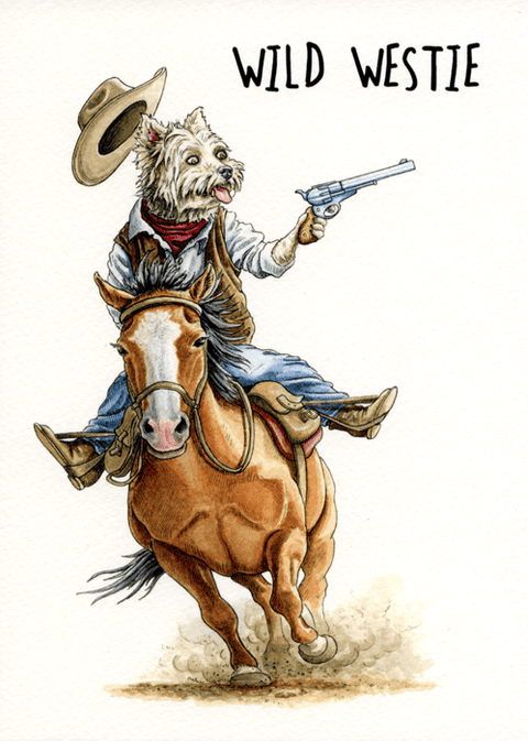 humorous greeting cardBewilderbeestComedy Card CompanyWild Westie
