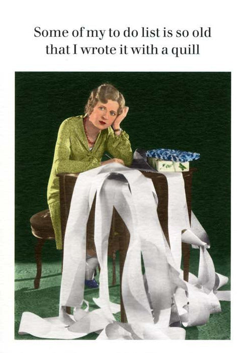humorous greeting cardCath TateComedy Card CompanyTo do list so old