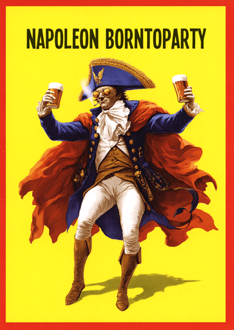 humorous greeting cardKiss me KwikComedy Card CompanyNapoleon Borntoparty