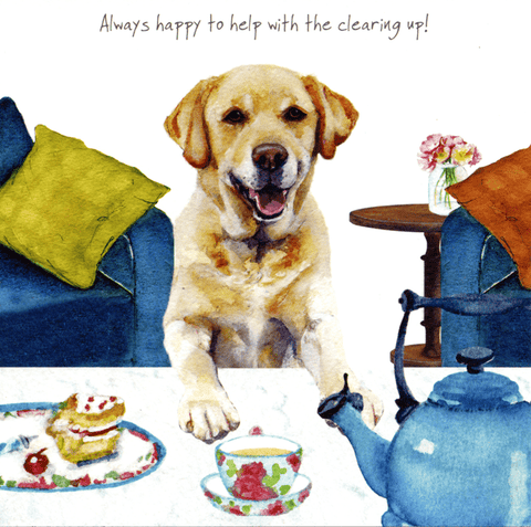 humorous greeting cardLittle Dog LaughedComedy Card CompanyHelp with clearing up