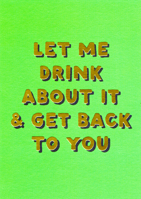 humorous greeting cardOhh DeerComedy Card CompanyDrink about it