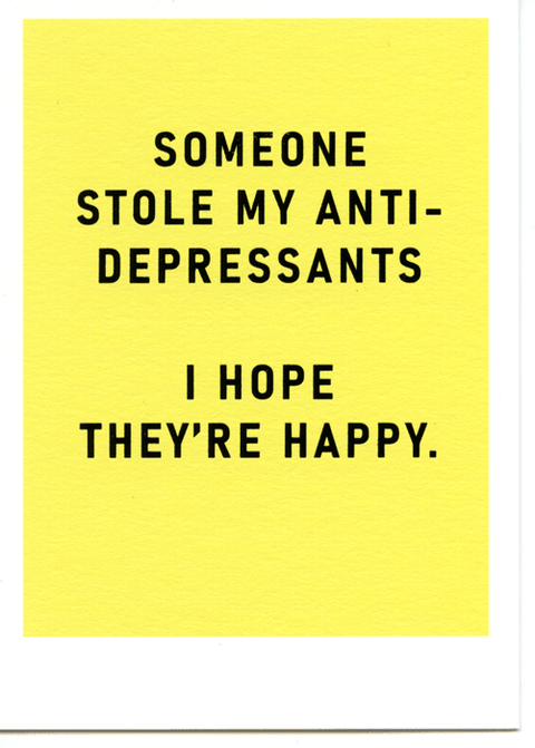 humorous greeting cardOhh DeerComedy Card CompanyStole anti - depressants