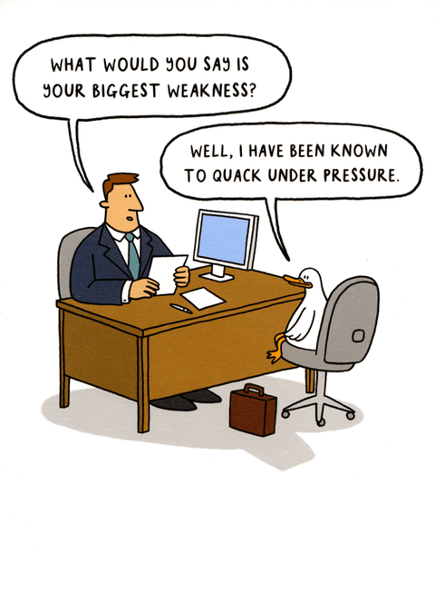 humorous greeting cardPaperlinkComedy Card CompanyQuack under pressure