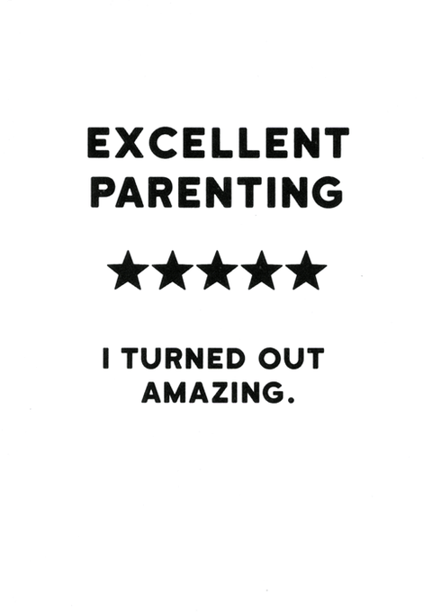 humorous greeting cardRedbackComedy Card CompanyExcellent parenting